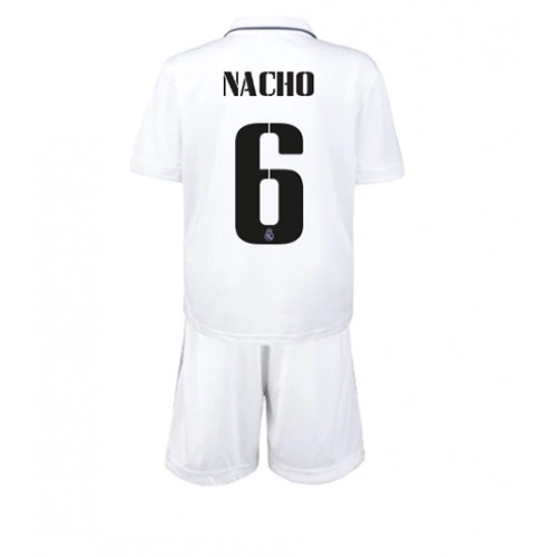Real Madrid Nacho #6 Hjemmedraktsett Barn 2022-23 Kortermet (+ Korte bukser) Real Madrid Nacho #6 Hjemmedraktsett Barn 2022-23 Kortermet (+ Korte bukser)